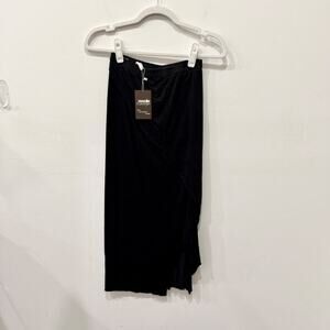 Rick Owens Lilies Pull On High Waisted Draped Maxi Skirt Black Women's Size 2